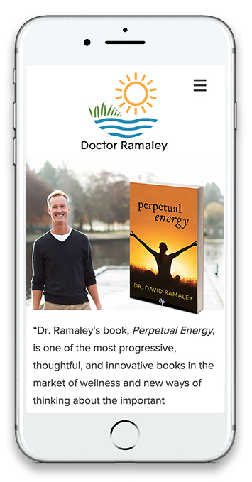screenshot of Dr. Ramaley website on mobile