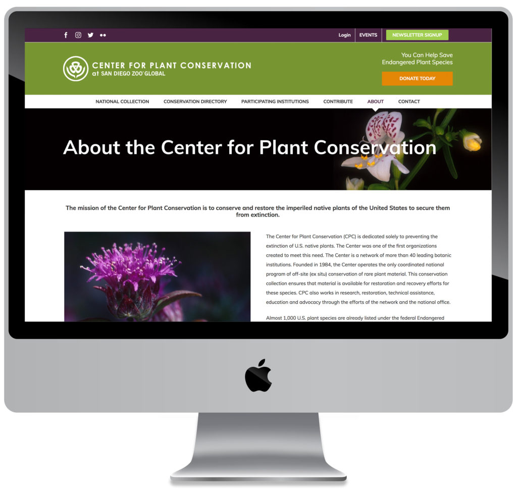 Center for Plant Conservation website update