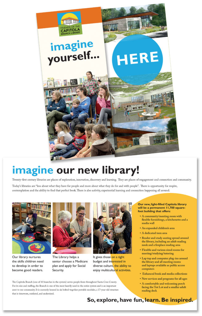 Friends of the Capitola Branch Library Imagine Yourself Here brochure