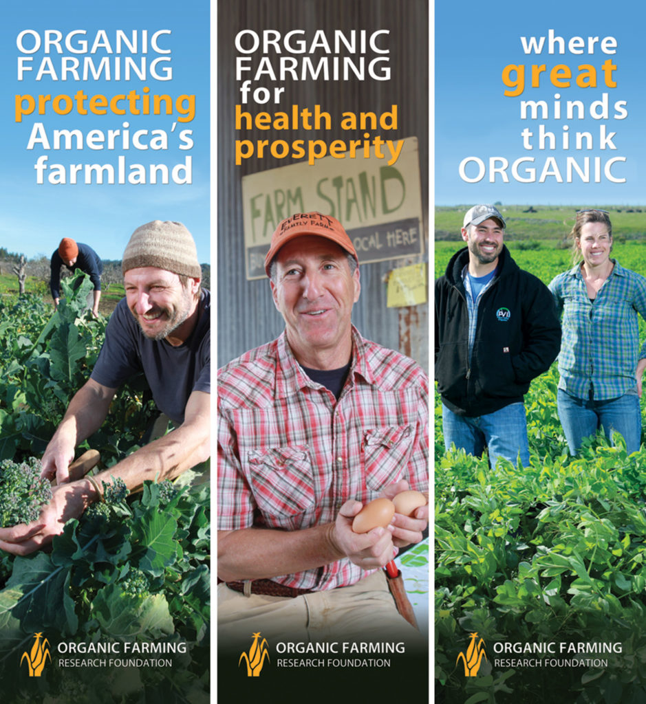 3 banners for Organic Farming Research Foundation Expo West show