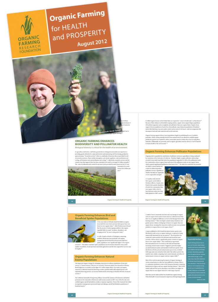 Organic Farming Research Foundation Organic Farming for Heath and Prosperity 75 page magazine