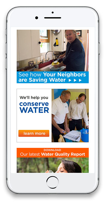 screenshot of Soquel Creek Water District mobile website